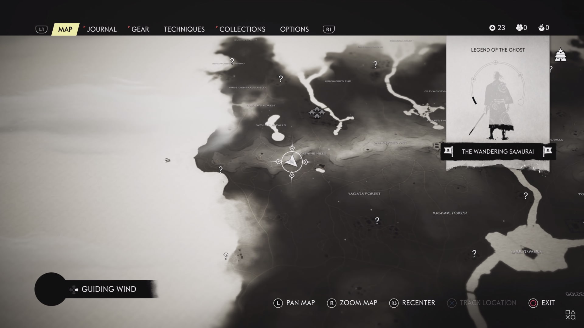 is ghost of tsushima map
